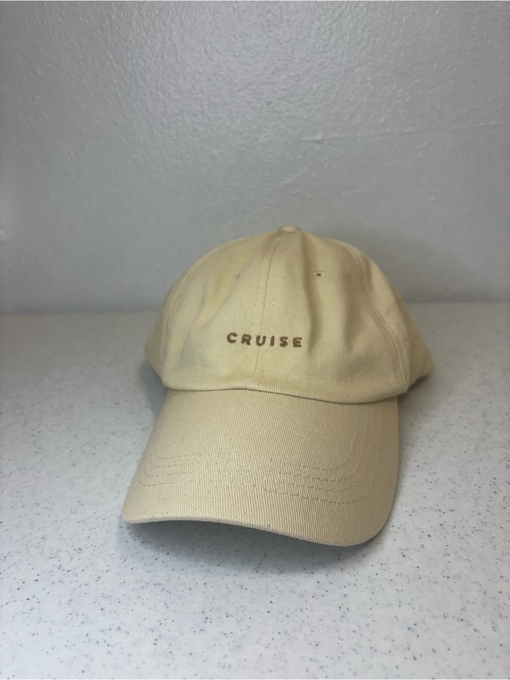 Beige Embroidered Cap - Women